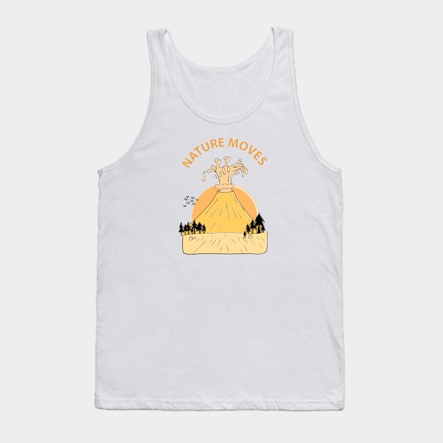 erupting volcano nature moves classic design Tank Top by perfunctory